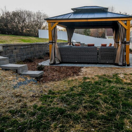 Paver Patio and Retaining Wall EcoGreen Landscaping