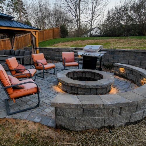 Paver Patio and Retaining Wall EcoGreen Landscaping